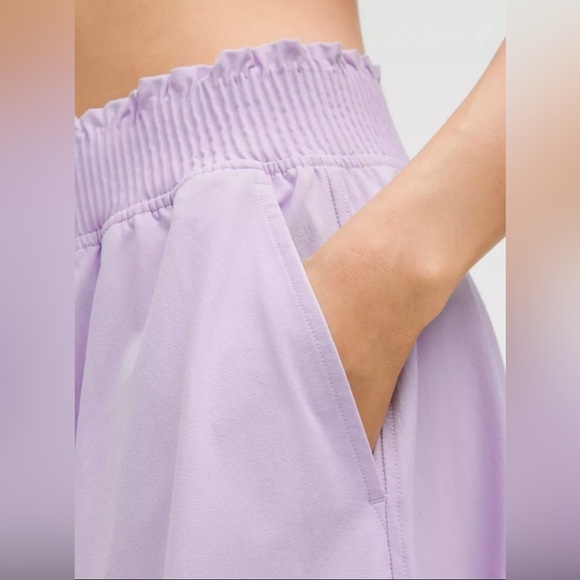 Lululemon Lavender Frost Stretch Woven Ruffle-Waist Midi Skirt Size XL NWT - Picture 7 of 13